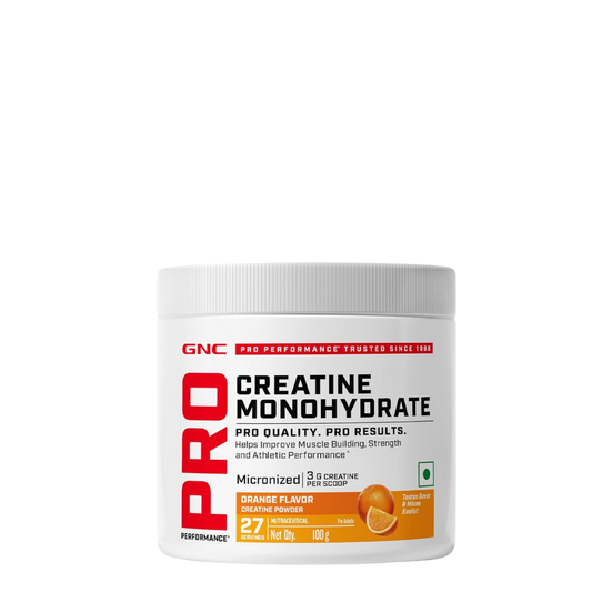 GNC PRO PERFORMANCE CREATINE MONOHYDRATE - 3000MG CREATINE PER SCOOP ORANGE 100GM