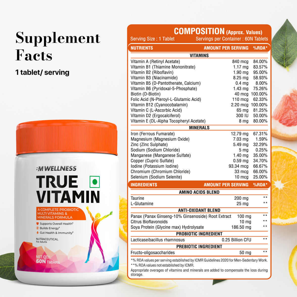 True Vitamin Multivitamin 60 tab