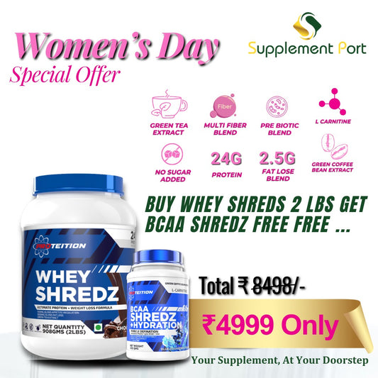 FAT LOSS COMBO | PROTEITION WHEY SHREDZ 2 LBS CHOCOLATE FLAVOUR | PROTEITION BCAA SHREDZ  BLUE RASPBERRY FLAVOUR  300GM