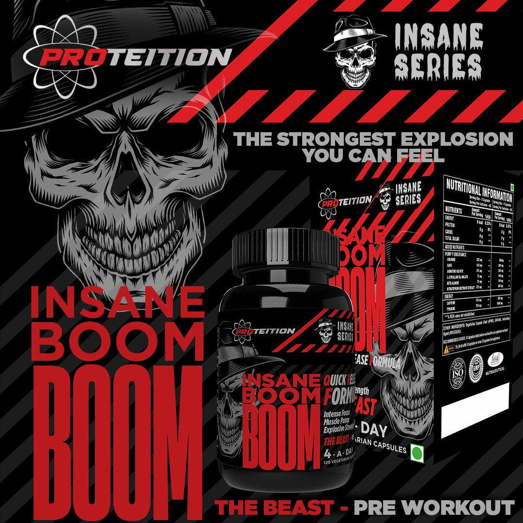 PROTEITION Insane Boom Boom Pre-Workout 120 Capsules