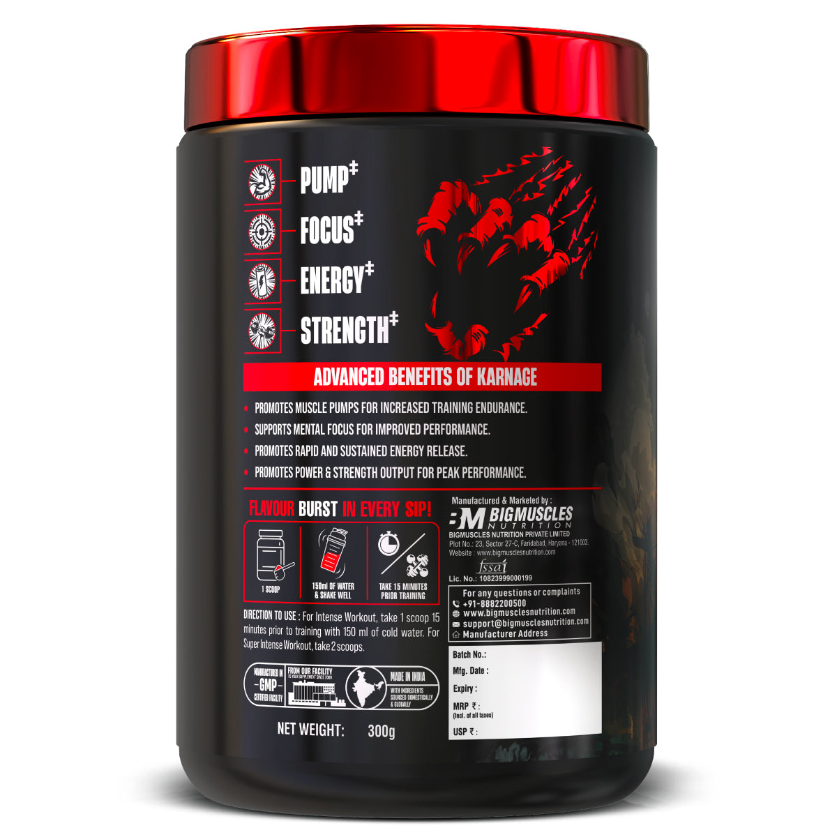 BIG MUSCLE RED KARNAGE  30 SER