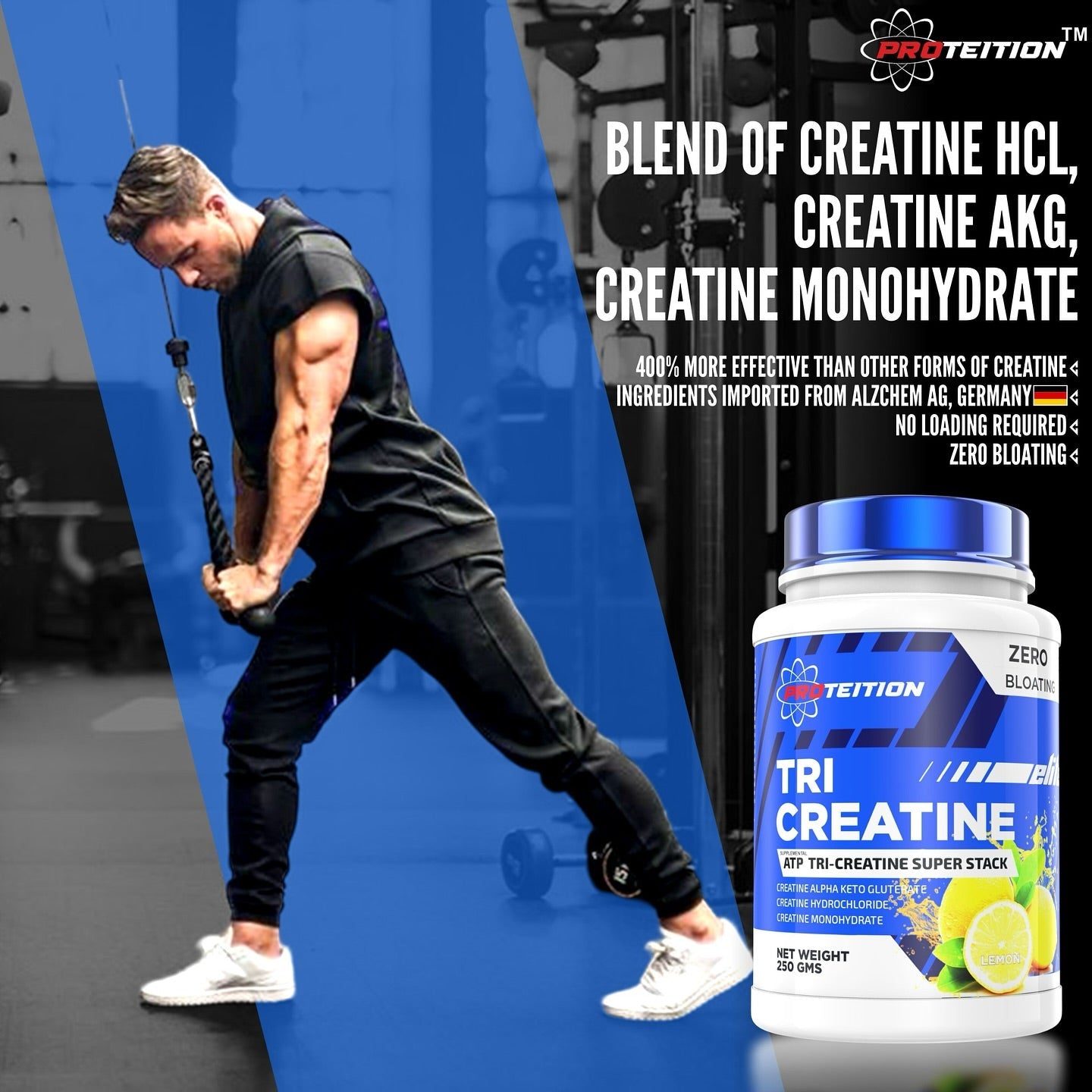 Proteition Tri Creatine 250 gm Lemon
