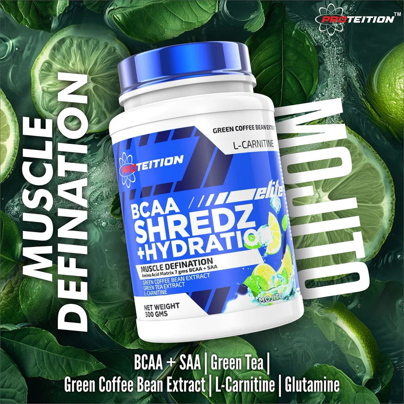 PROTEITION BCAA SHREDZ  BCAA Hydration Blue Rasberry Freeze FLAVOUR BUY 1 GET 1 OFFER | 300 GM EACH