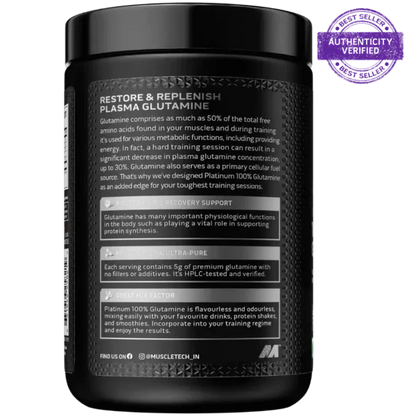 MUSCLETECH PLATINUM 100% GLUTAMINE 250G