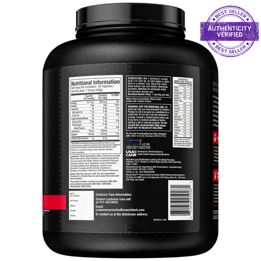 MUSCLETECH NITRO-TECH WHEY PROTEIN CHOCOLATE  1.81KG (4LBS)