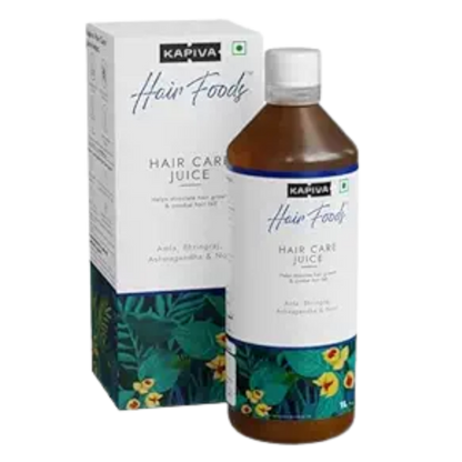 Kapiva Hair Care Juice | For Hair Growth & Hair Fall Control | 100% Ayurvedic Hair Care with Amla, Noni, Bhringraj and Ashwagandha (1L)